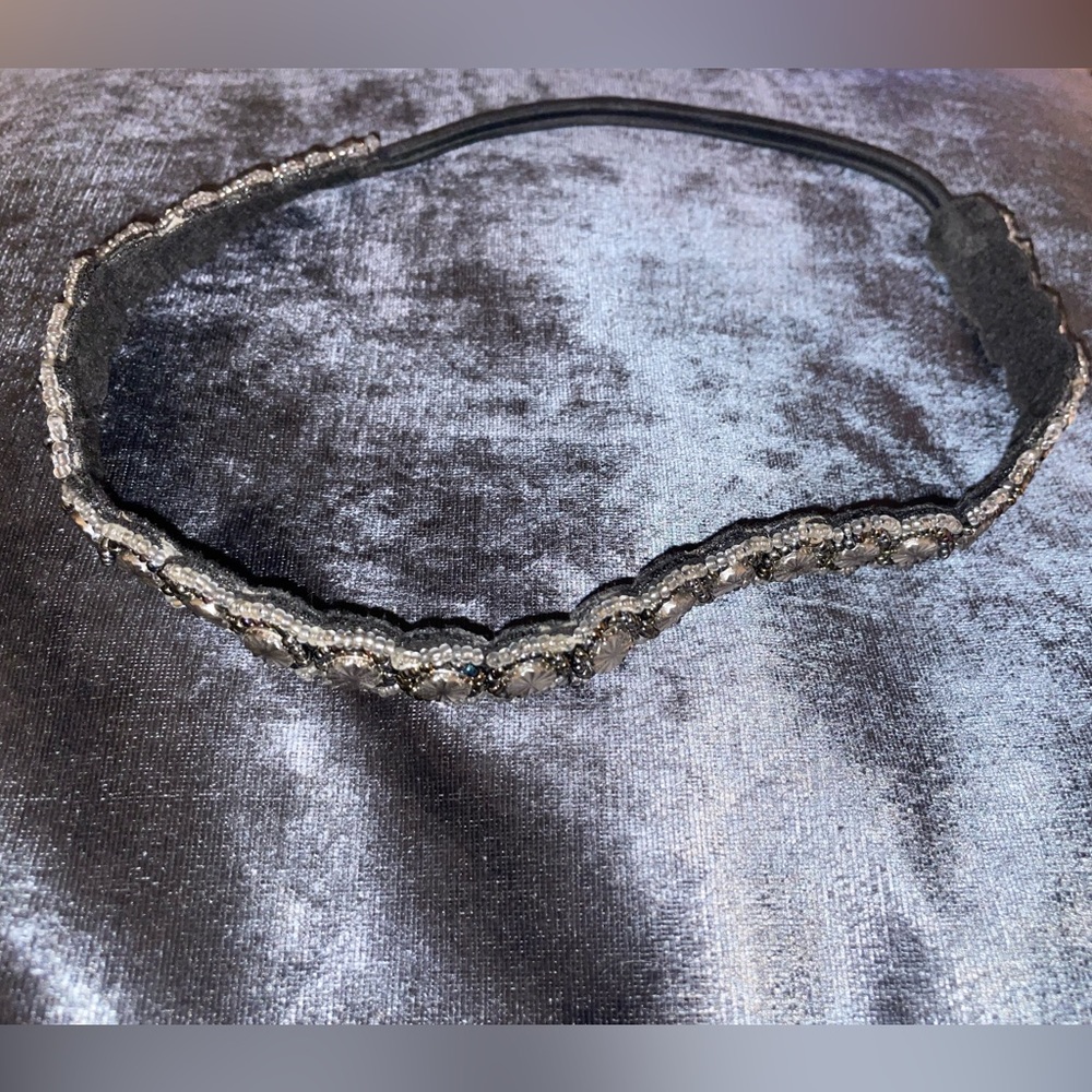 Silver Beaded Headband